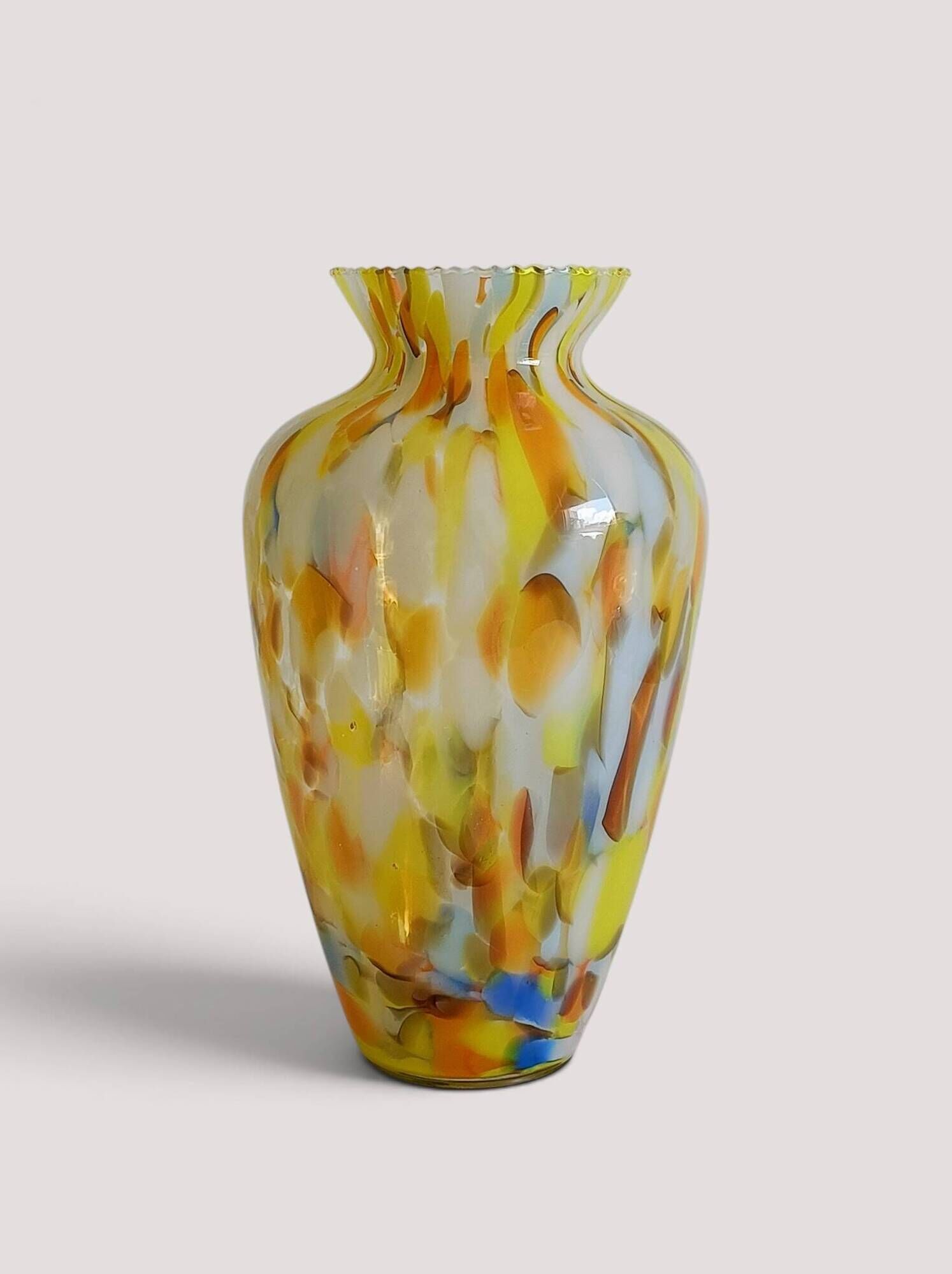 Vintage Murano glass vase, Italy, circa 1960, coloured artistic glass.