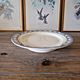 Vintage Salins iron earth compote dish with Louis XVI garlands