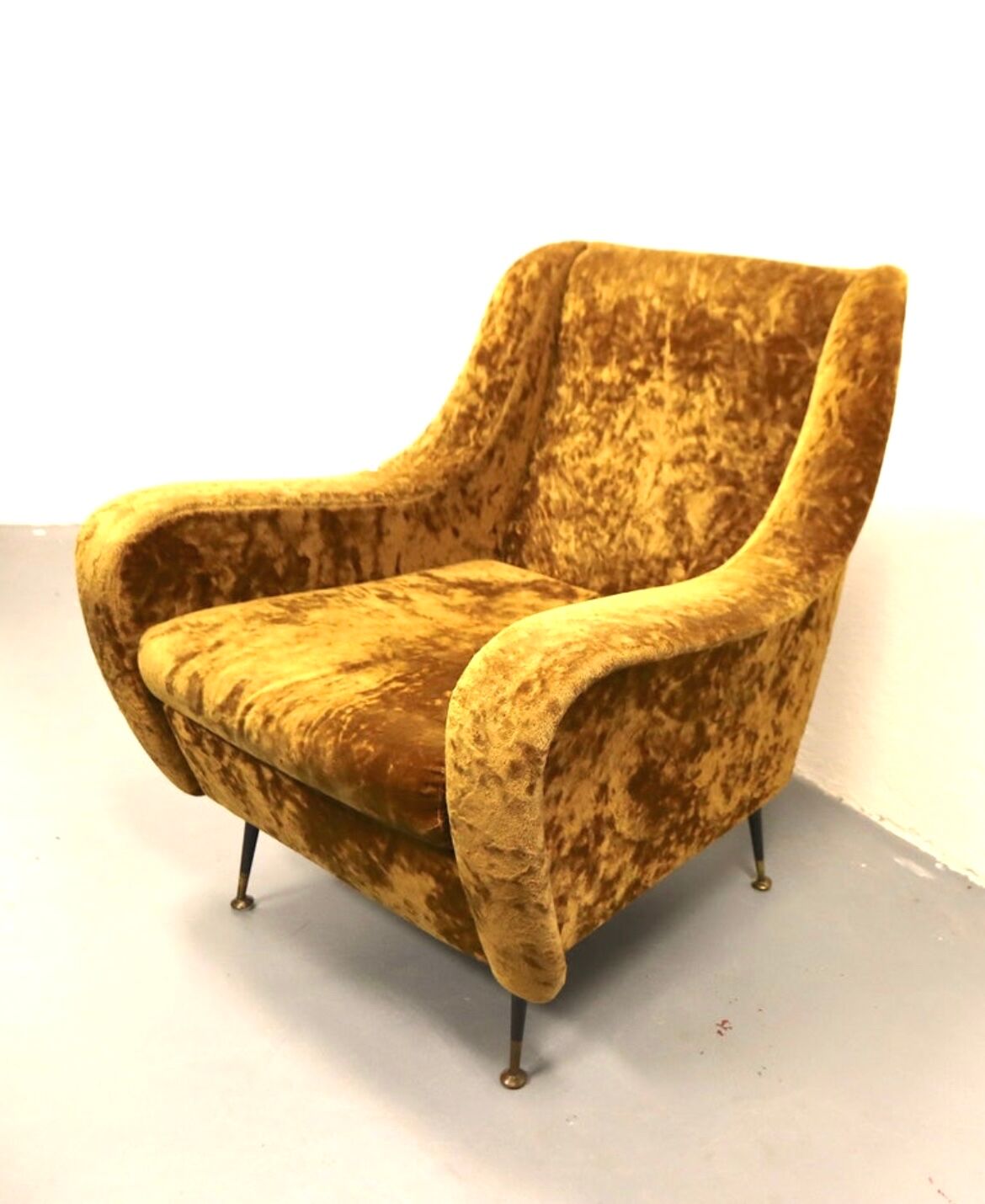 Pair set of 2 armchairs, italy 1950s