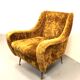 Pair set of 2 armchairs, italy 1950s