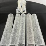 Set of 4 large doria wall lights in glazed glass design from the 60s vintage 3 lights