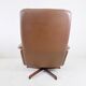 Fauteuil cuir avec pouf de Madsen & Schübel pour Bovenkamp