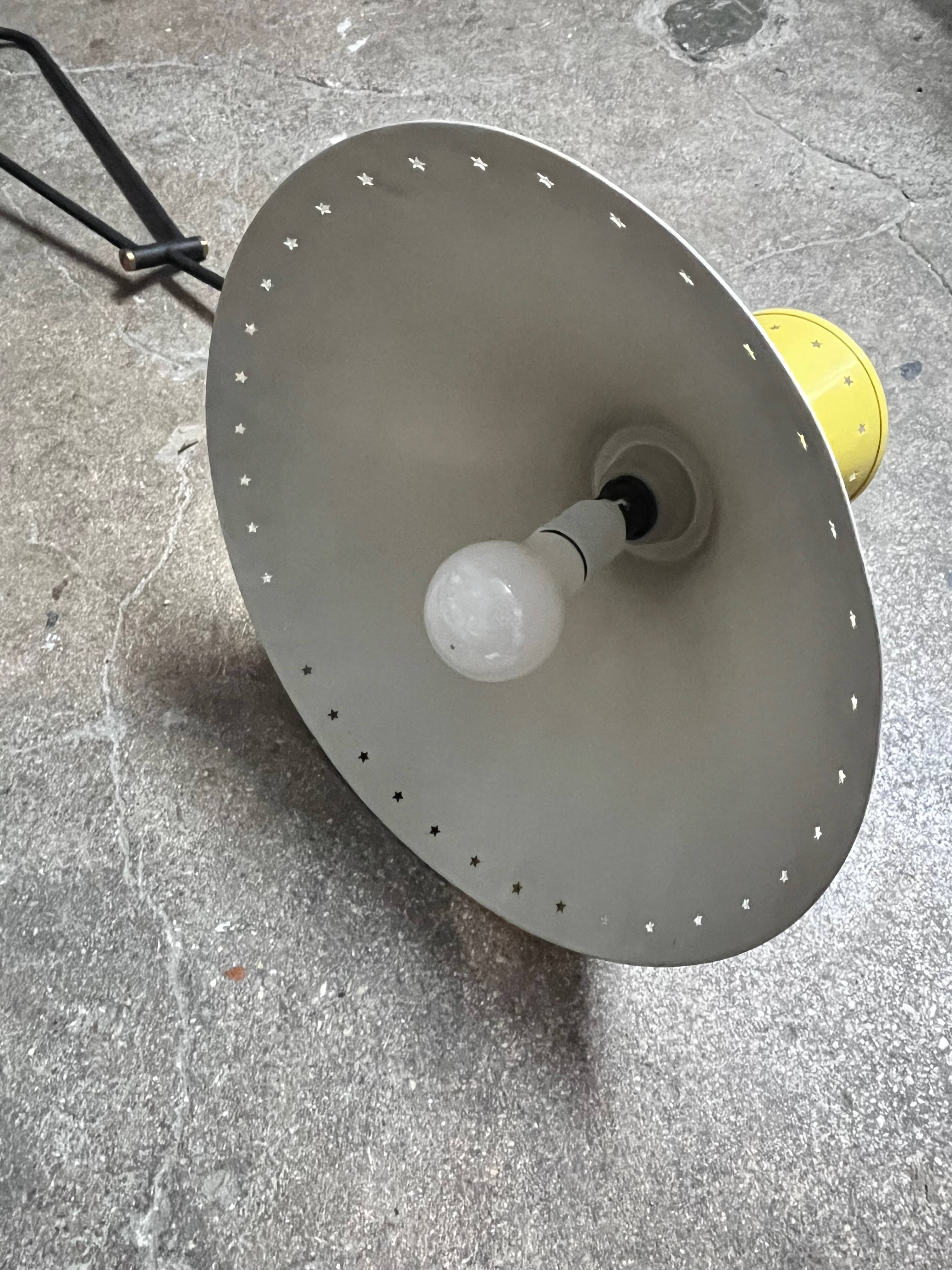 Diabolo wall lamp, René Mathieu, Maison Lunel, 1950s