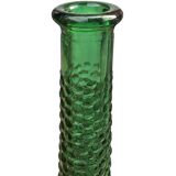 Large green Genie Empoli bubble glass bottle, Italy 1960s