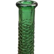 Large green Genie Empoli bubble glass bottle, Italy 1960s