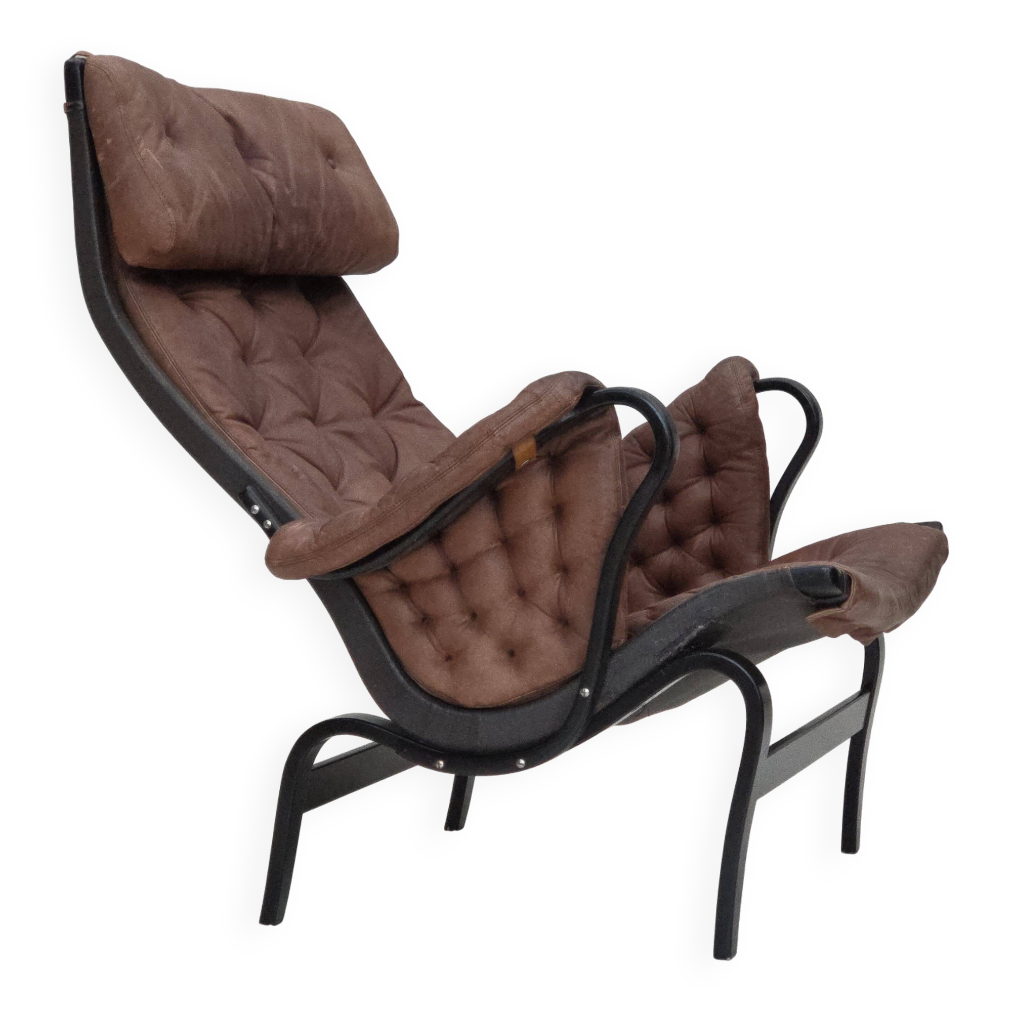 1970s, Swedish design by Bruno Mathsson, model "Pernilla",  leather.