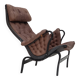 1970s, Swedish design by Bruno Mathsson, model "Pernilla",  leather.
