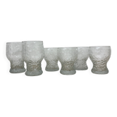 Set of 6 vintage drink glasses Ravenhead Siesta by Hardie Williamson , 1970