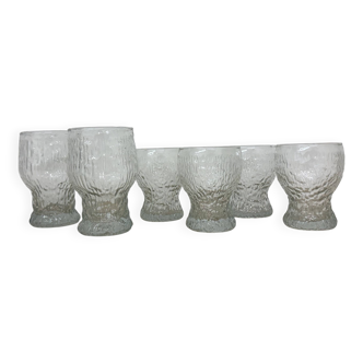 Set of 6 vintage drink glasses Ravenhead Siesta by Hardie Williamson , 1970