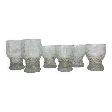 Set of 6 vintage drink glasses Ravenhead Siesta by Hardie Williamson , 1970