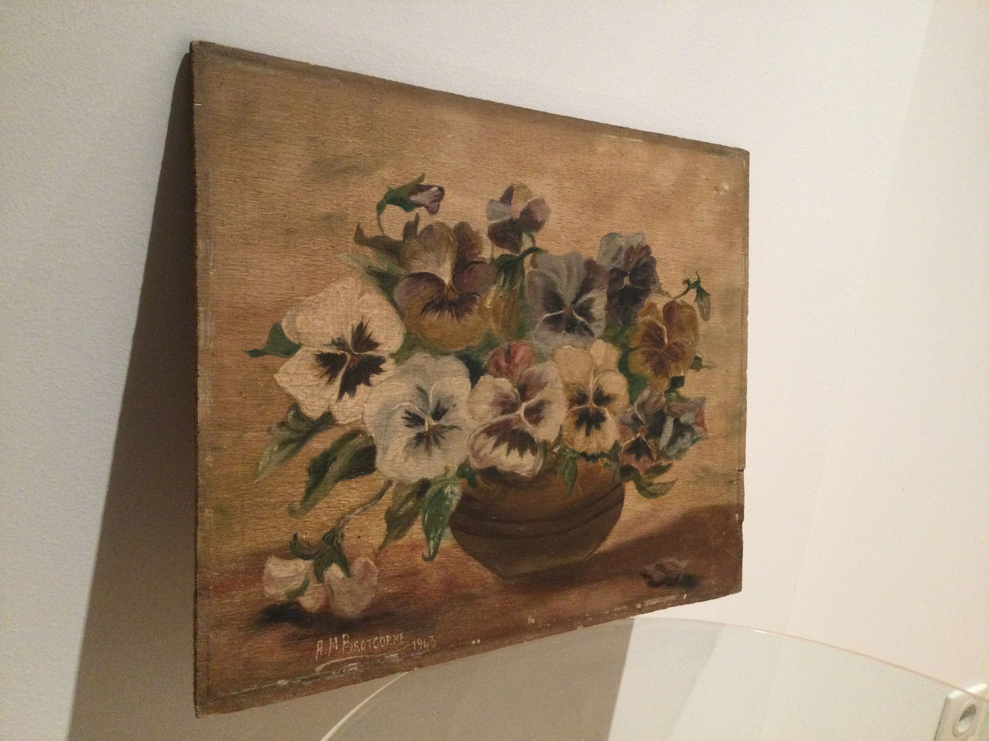 Tableau bouquet de pensées