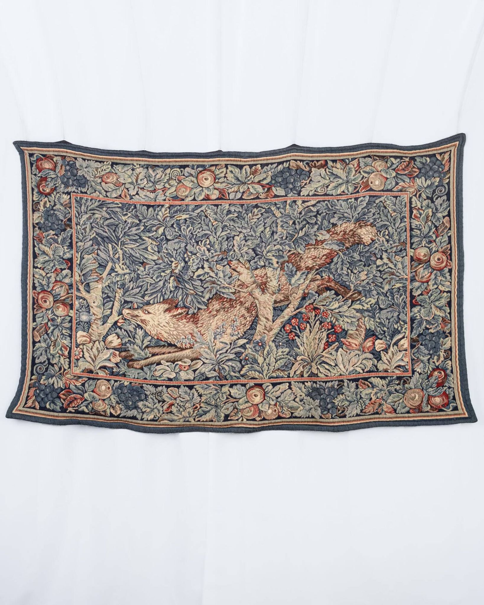 Verdure Tapestry with Fox, John Dearle for Morris & Co, mid-20th century