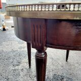 Table basse bouillotte plateau marbre style louis xvi ancienne