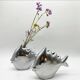 Pair of “Fish” vases / Cast aluminum – 1980s