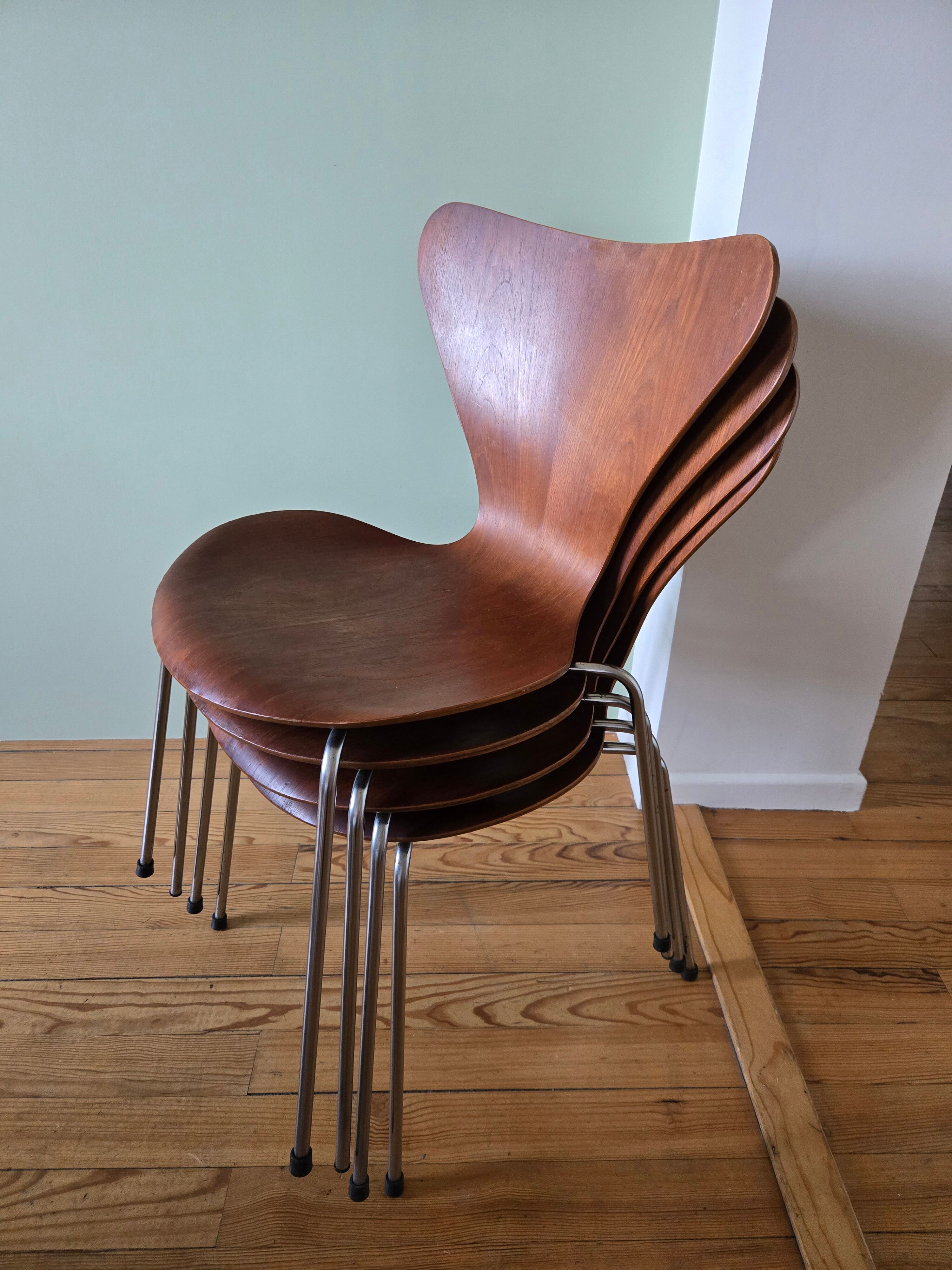 4 Jacobsen series 7 chairs from 1968 - Fritz Hansen