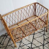 Bed cradle 60s rattan