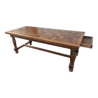 Large oak farm table