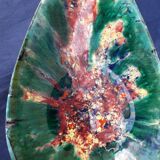 Empty flaming sandstone pocket of the green Morvan L 22.5 cm