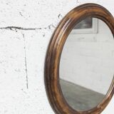 1930 round wooden mirror D58cm
