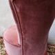 Powder pink velvet low chair