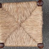 Set of 6 straw stools