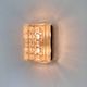 Rectangular embossed glass wall lamp from Limburg, Germany 1970