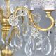 Pair girandoles chandelier bronze & crystal louis XV style