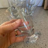 5 verres à eau en verre