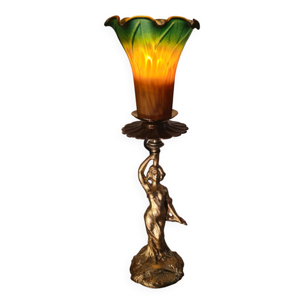lampe art deco en régule