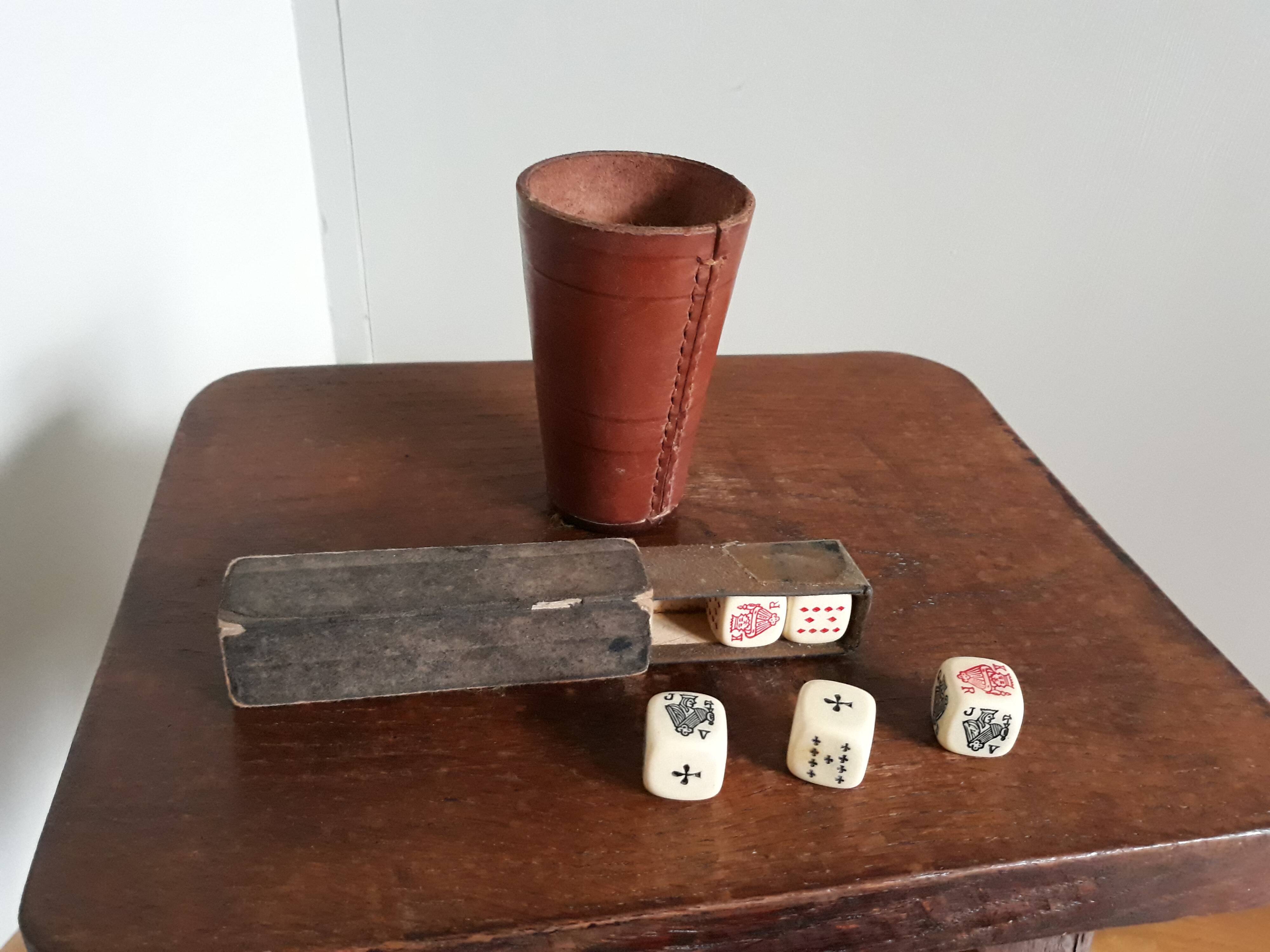 Ace poker game set also called poker dice