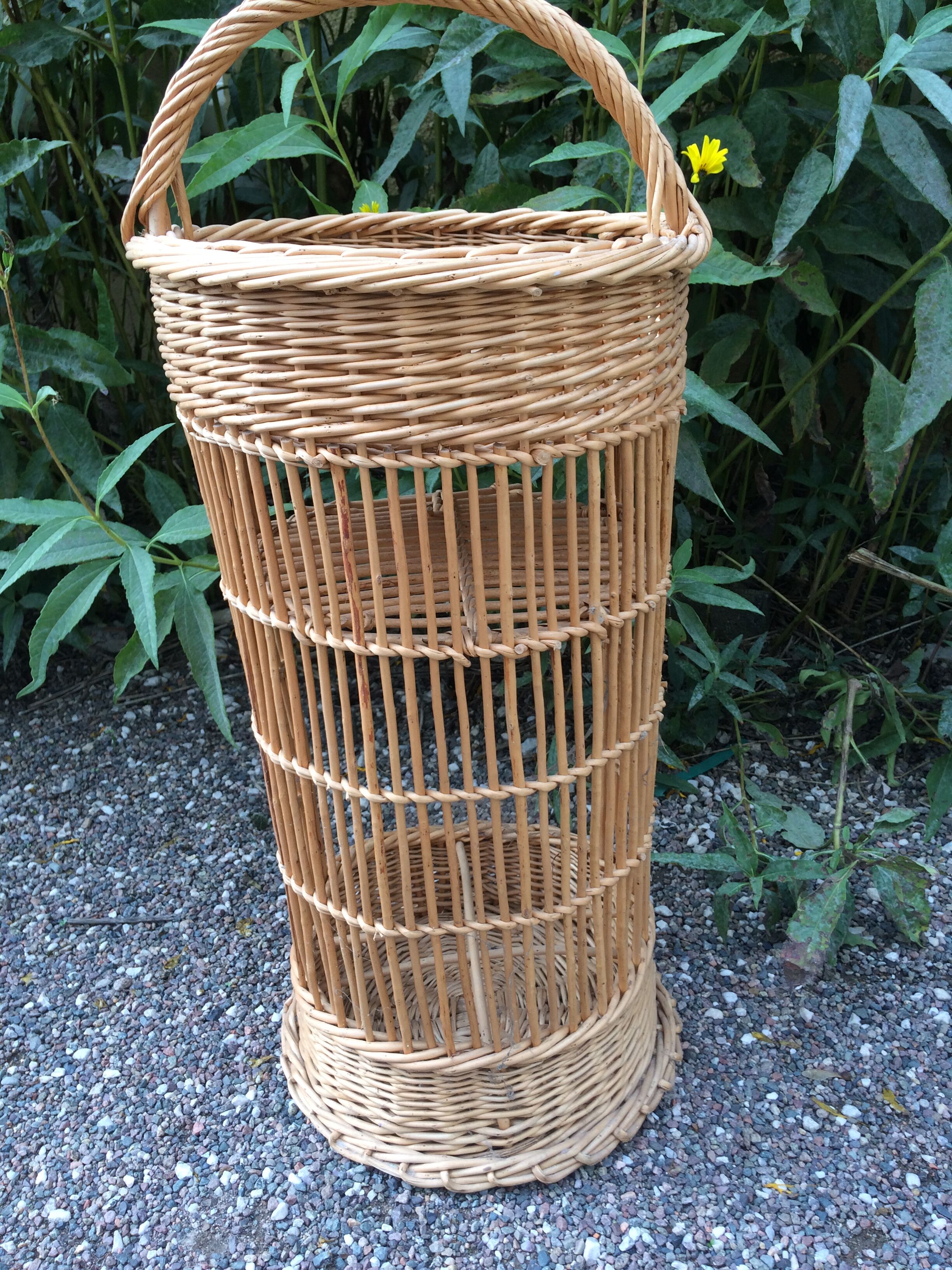 Wicker bottle door