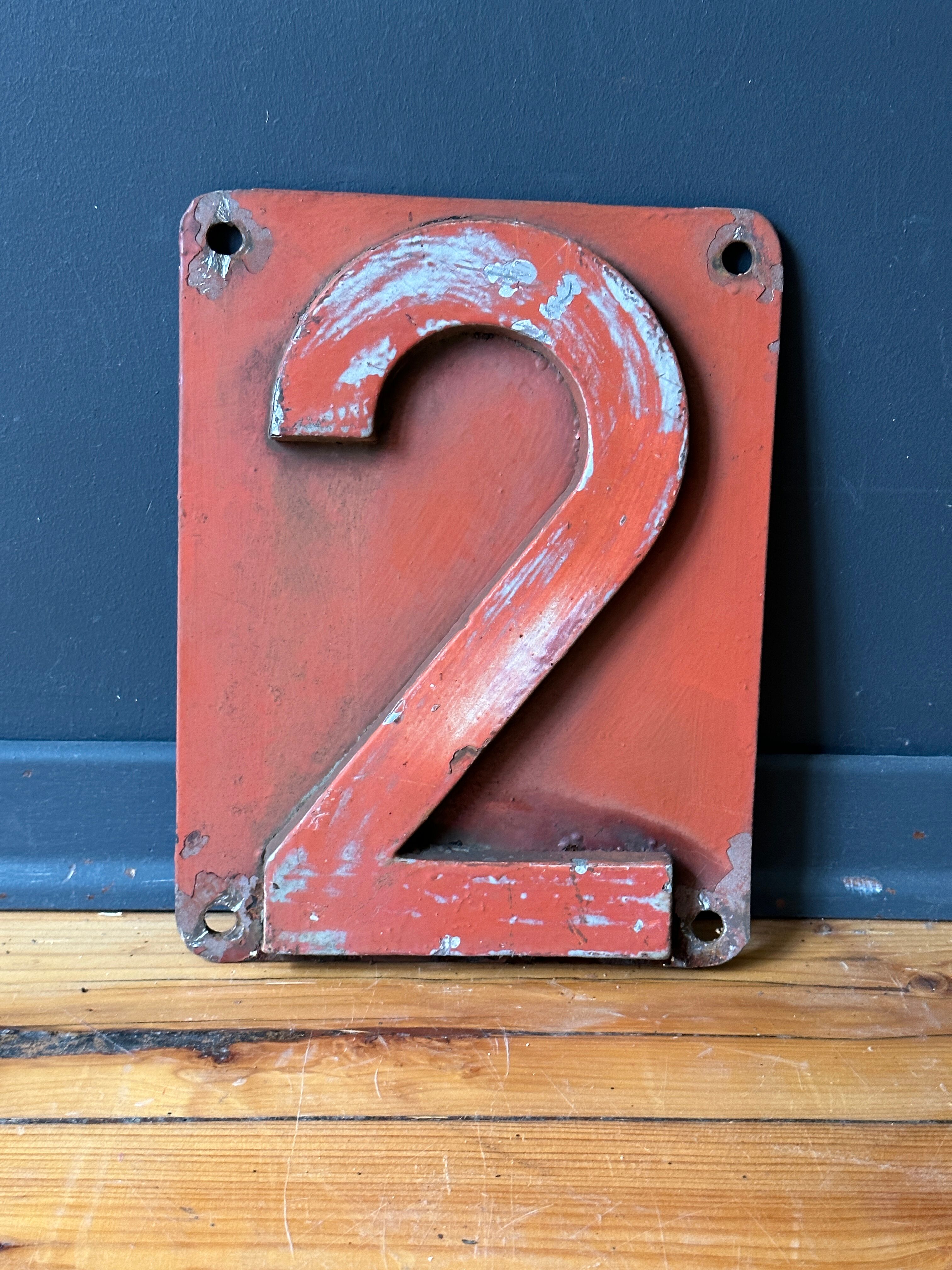 Vintage 1970's 2nd class railroad car plate