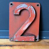 Vintage 1970's 2nd class railroad car plate