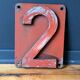 Vintage 1970's 2nd class railroad car plate
