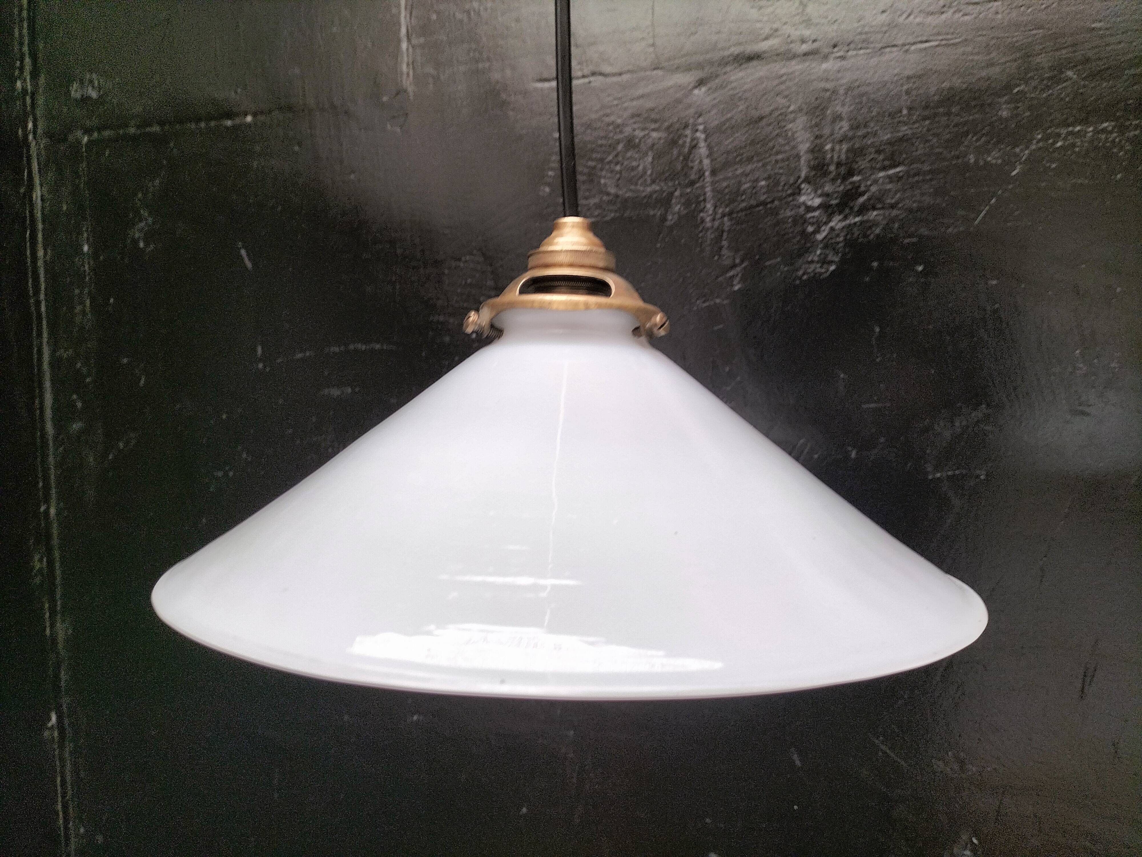 Opaline cone pendants