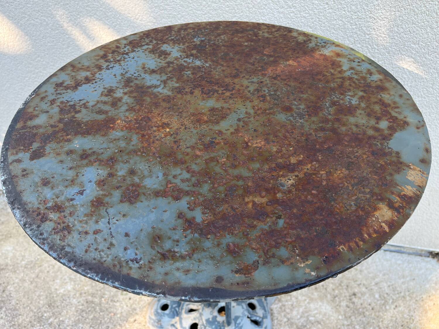 Small cast iron bistro table.