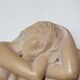 Empty plaster pocket sleeping woman art nouveau signed Carlo Conte