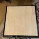 Coffee table in lacquered wood and vintage travertine