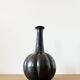 Vase céramique émail noir 1950