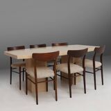 Dinner Table in Travertine, France, 1960s