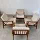 Set of 4 armchairs beech scandinavian