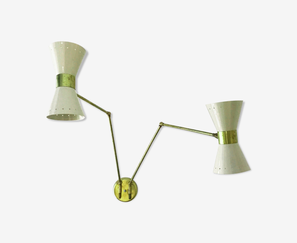 Applique Italienne murale articulée diabolo design années 50