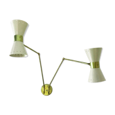 Applique Italienne murale articulée diabolo design années 50
