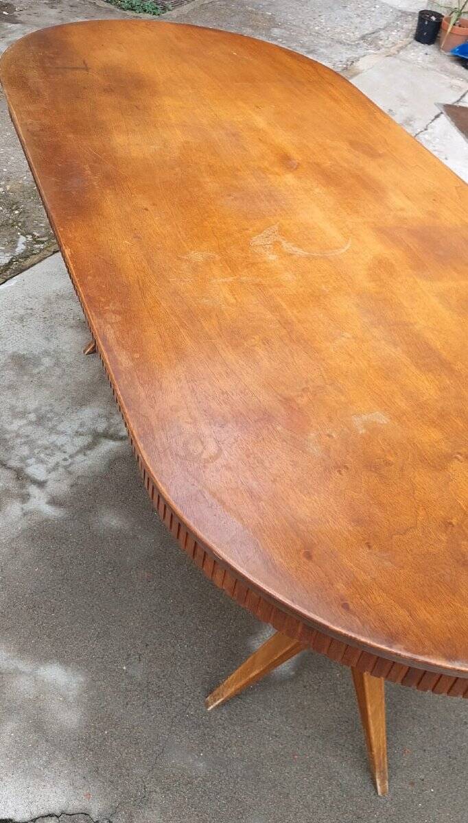 Large 50s design table, Italian made, 200 cm