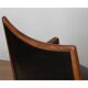 Pair of vintage wooden and leather armchairs from the 1950s.