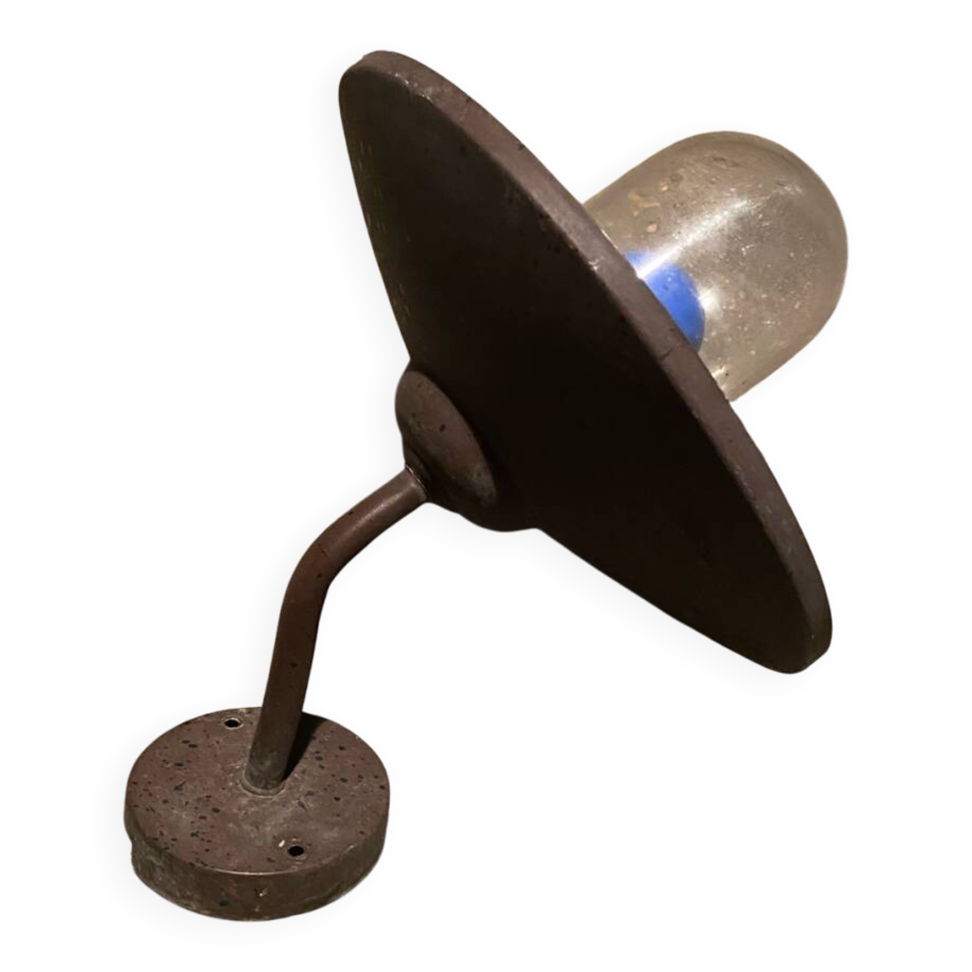 Industrial swan neck wall light