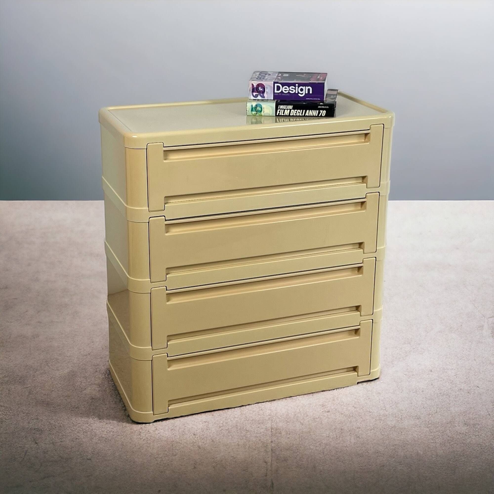 Olaf von bohr chest of drawers model 4964 by kartell - space age design, 70s