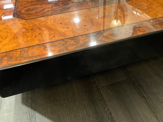 Coffee table in elm burl - 1970s/75s