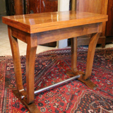 Table console blond walnut design 1930 - 1950 wallet tray