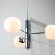 Vintage Italian Chrome and Opaline Chandelier